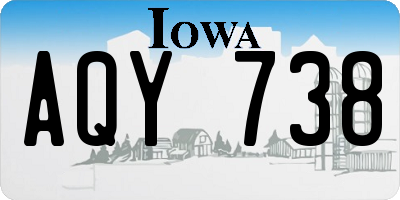 IA license plate AQY738