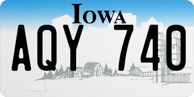 IA license plate AQY740