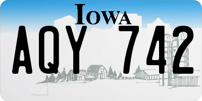 IA license plate AQY742