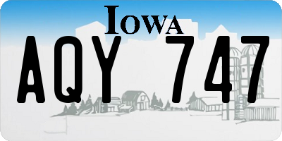 IA license plate AQY747