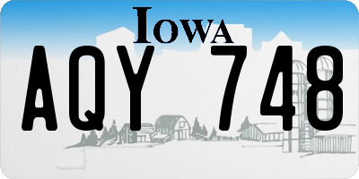 IA license plate AQY748