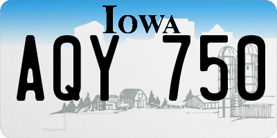 IA license plate AQY750