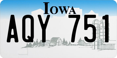 IA license plate AQY751