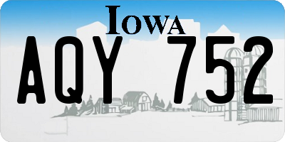 IA license plate AQY752