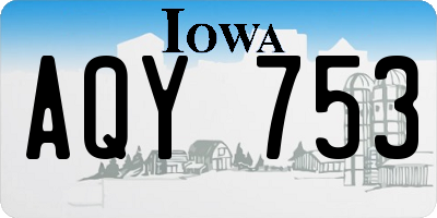 IA license plate AQY753