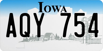 IA license plate AQY754