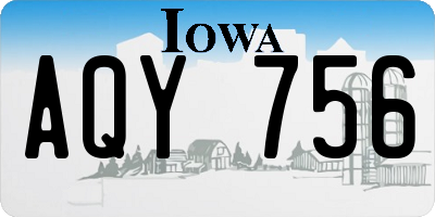 IA license plate AQY756