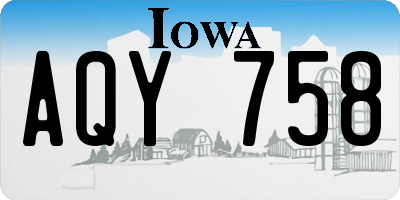 IA license plate AQY758