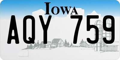 IA license plate AQY759