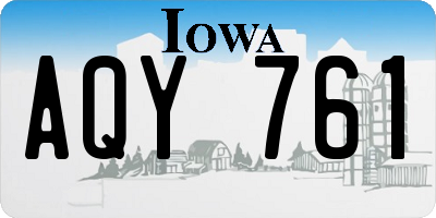 IA license plate AQY761