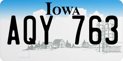 IA license plate AQY763