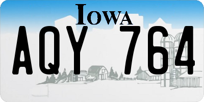 IA license plate AQY764