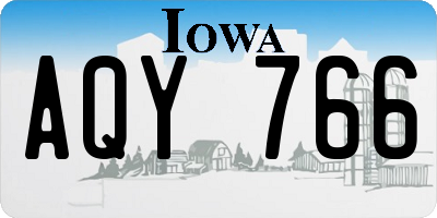 IA license plate AQY766
