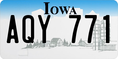 IA license plate AQY771