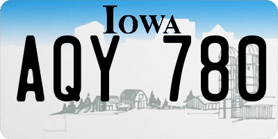 IA license plate AQY780