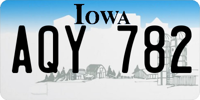 IA license plate AQY782