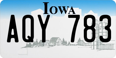 IA license plate AQY783