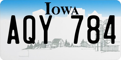 IA license plate AQY784