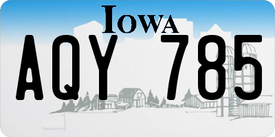 IA license plate AQY785