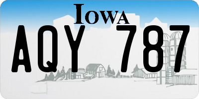 IA license plate AQY787