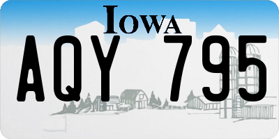 IA license plate AQY795