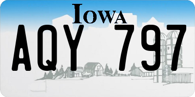 IA license plate AQY797