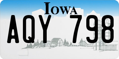 IA license plate AQY798