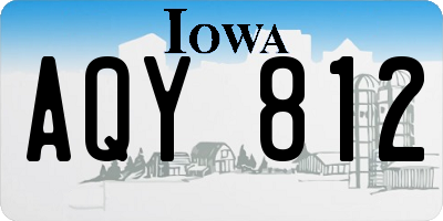 IA license plate AQY812