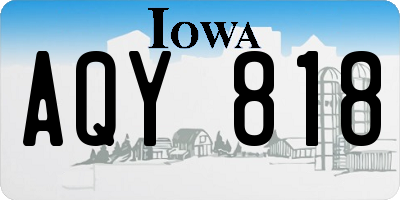 IA license plate AQY818