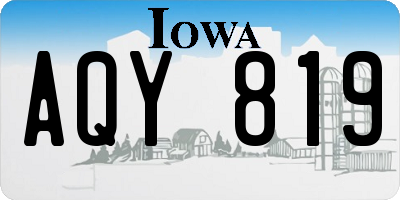 IA license plate AQY819