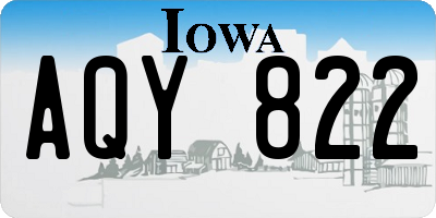 IA license plate AQY822