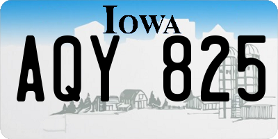 IA license plate AQY825