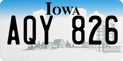 IA license plate AQY826