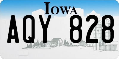 IA license plate AQY828