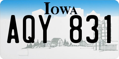 IA license plate AQY831