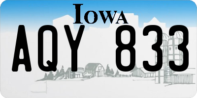 IA license plate AQY833