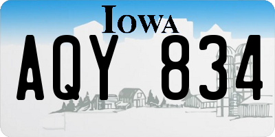 IA license plate AQY834