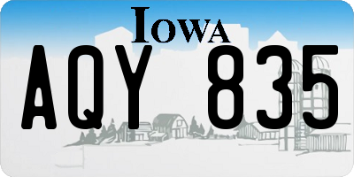 IA license plate AQY835