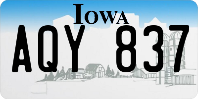 IA license plate AQY837