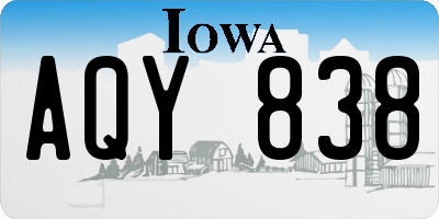 IA license plate AQY838