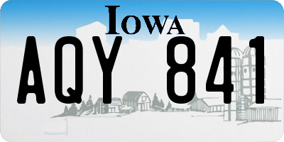 IA license plate AQY841