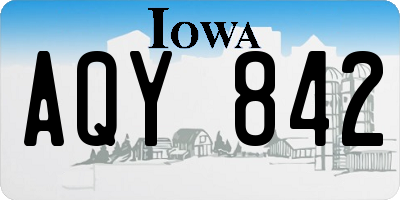 IA license plate AQY842