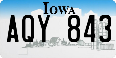 IA license plate AQY843