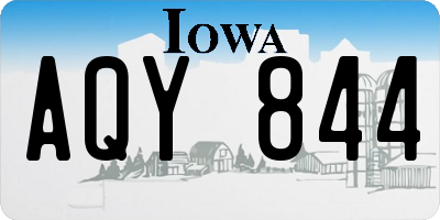 IA license plate AQY844