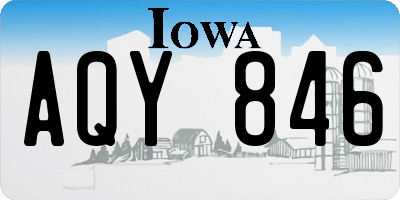 IA license plate AQY846