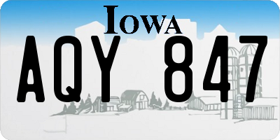 IA license plate AQY847