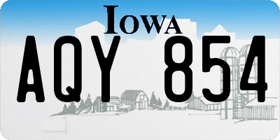 IA license plate AQY854