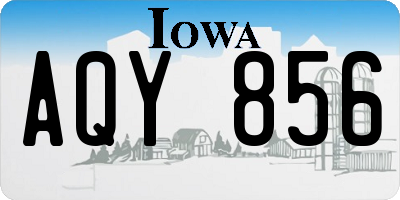 IA license plate AQY856