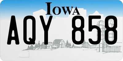 IA license plate AQY858