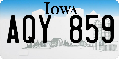 IA license plate AQY859